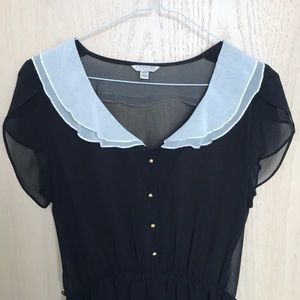 Black dress with Peter Pan collar